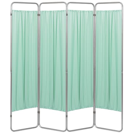 Omnimed 4 Section Economy Privacy Screen with Vinyl Panels, Green 153094-15